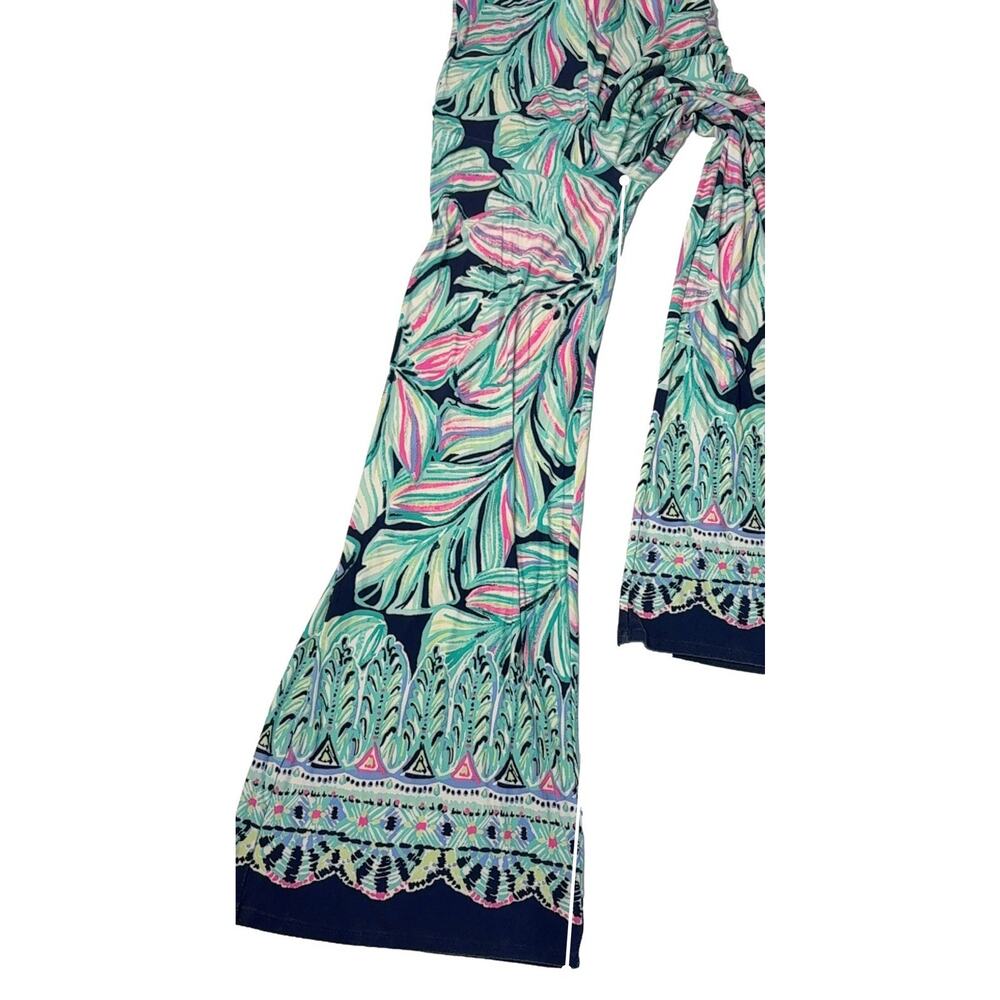 Lilly Pulitzer Weslee Palazzo Wide Leg Pant XS‎ High Tide Bohemian Cottagecore - Picture 8 of 11